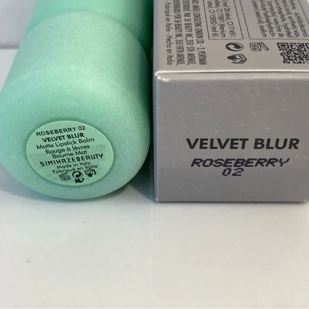 SIMIHAZE BEAUTY Velvet Blur Matte Lipstick Balm 02 Roseberry BNIB 3g Full Size